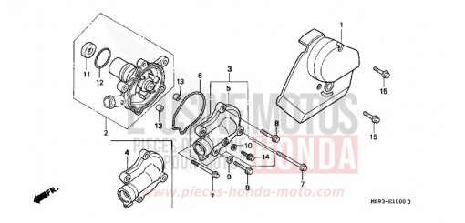 WATER PUMP NTV650P de 1993